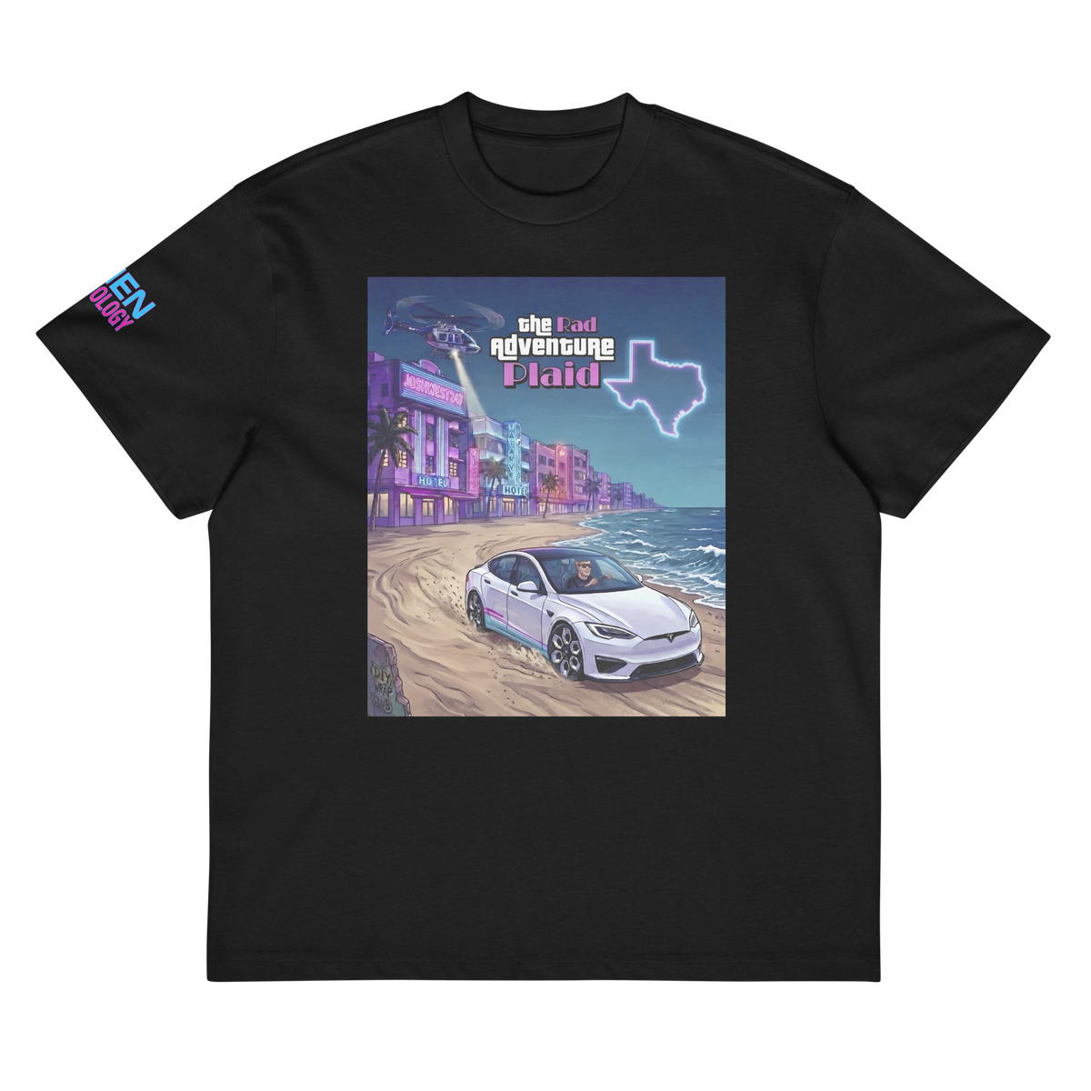 The Rad Adventure Plaid Box Tee - "Chopper Escape"
