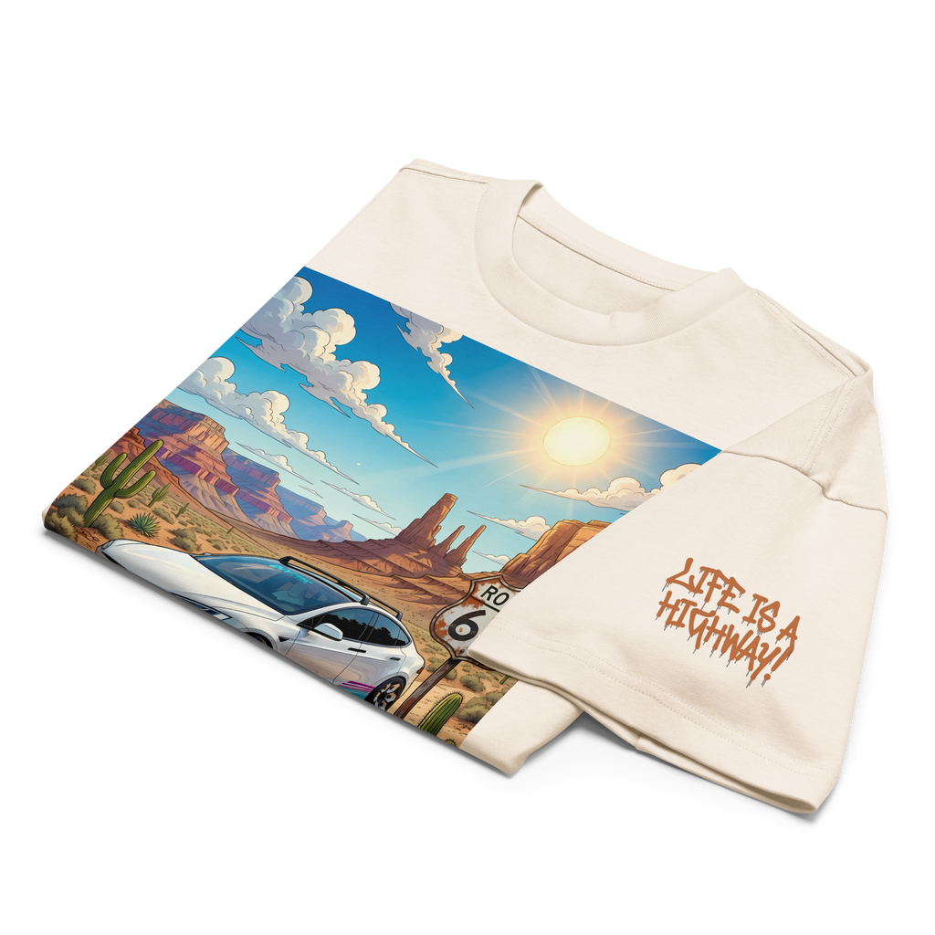 The Rad Adventure Plaid Box Tee - "Route 66 Desert Crossing"