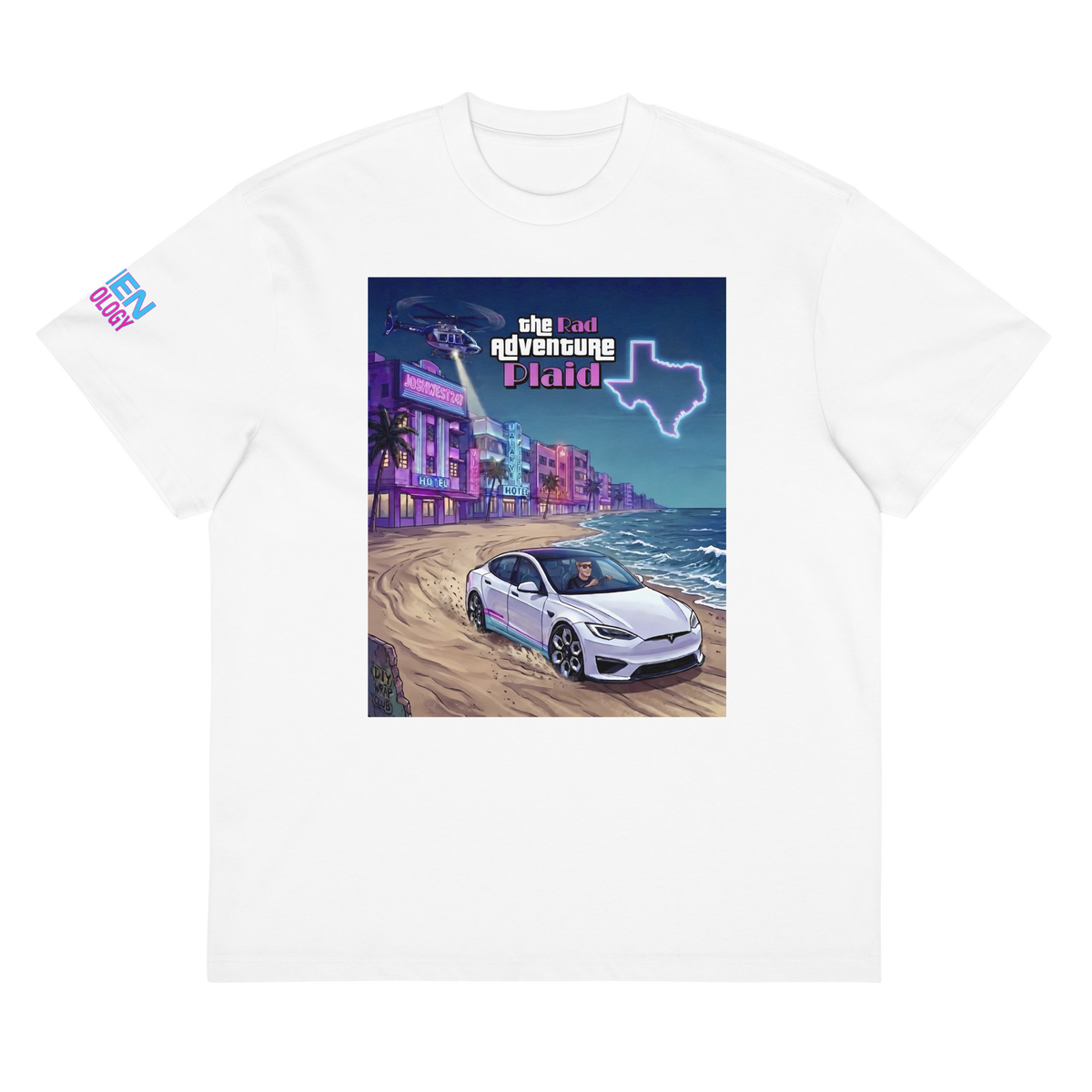 The Rad Adventure Plaid Box Tee - "Chopper Escape"