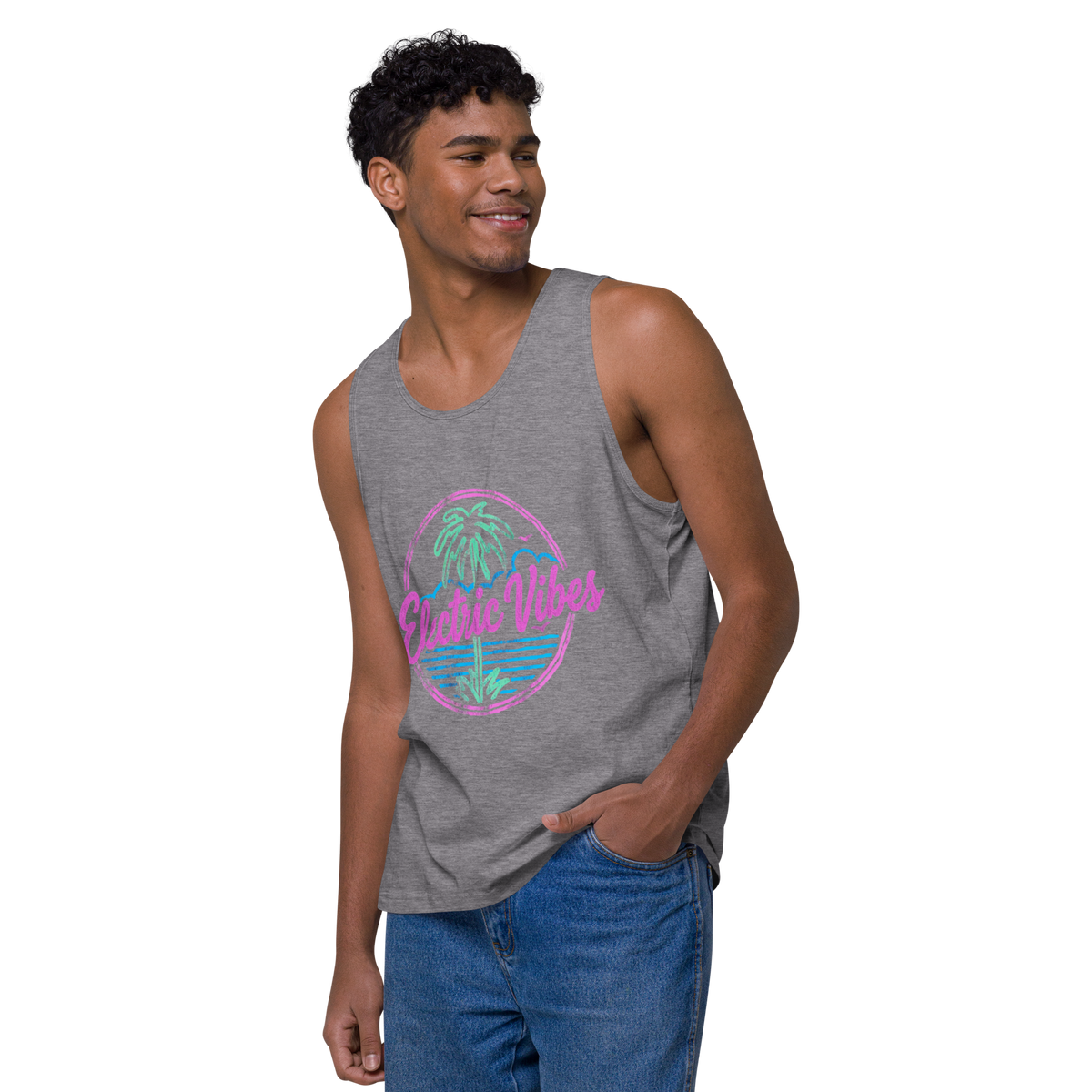 Electric Vibes - Men’s Premium Retro Tank