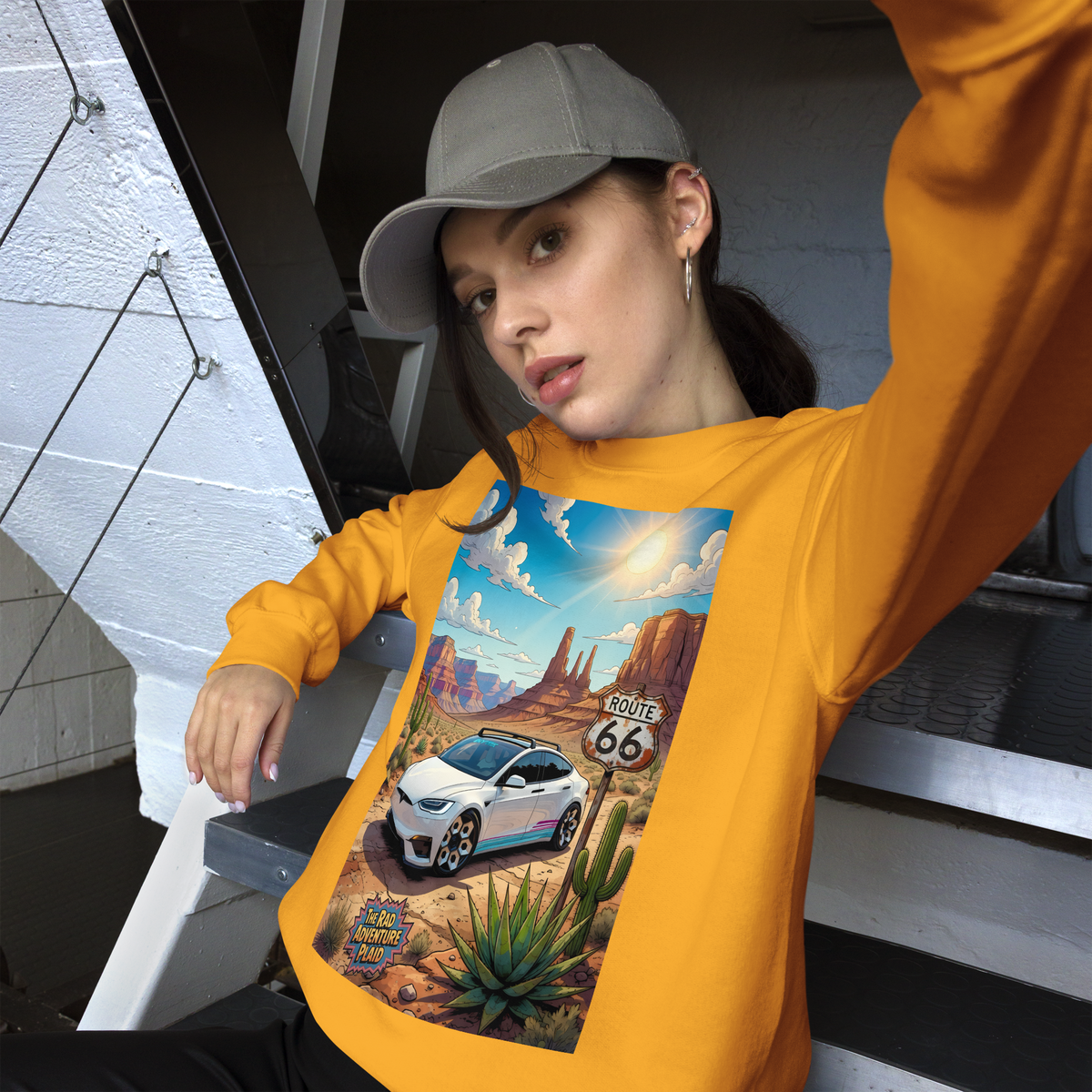 Route 66 Desert Crossing - Premium Sweater