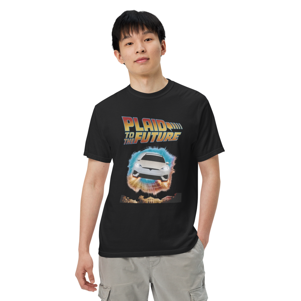 Plaid To The Future - Premium Cotton Tee