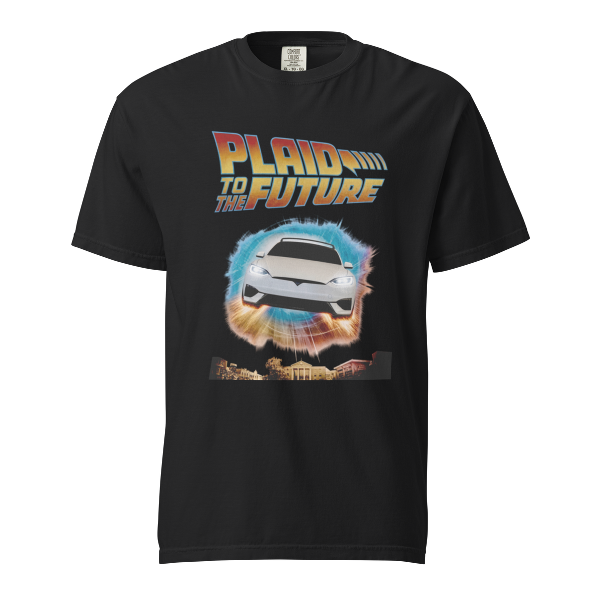 Plaid To The Future - Premium Cotton Tee