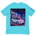 Rad Adventure Plaid T-Shirt - "Nightrun" (Cyan Blue)