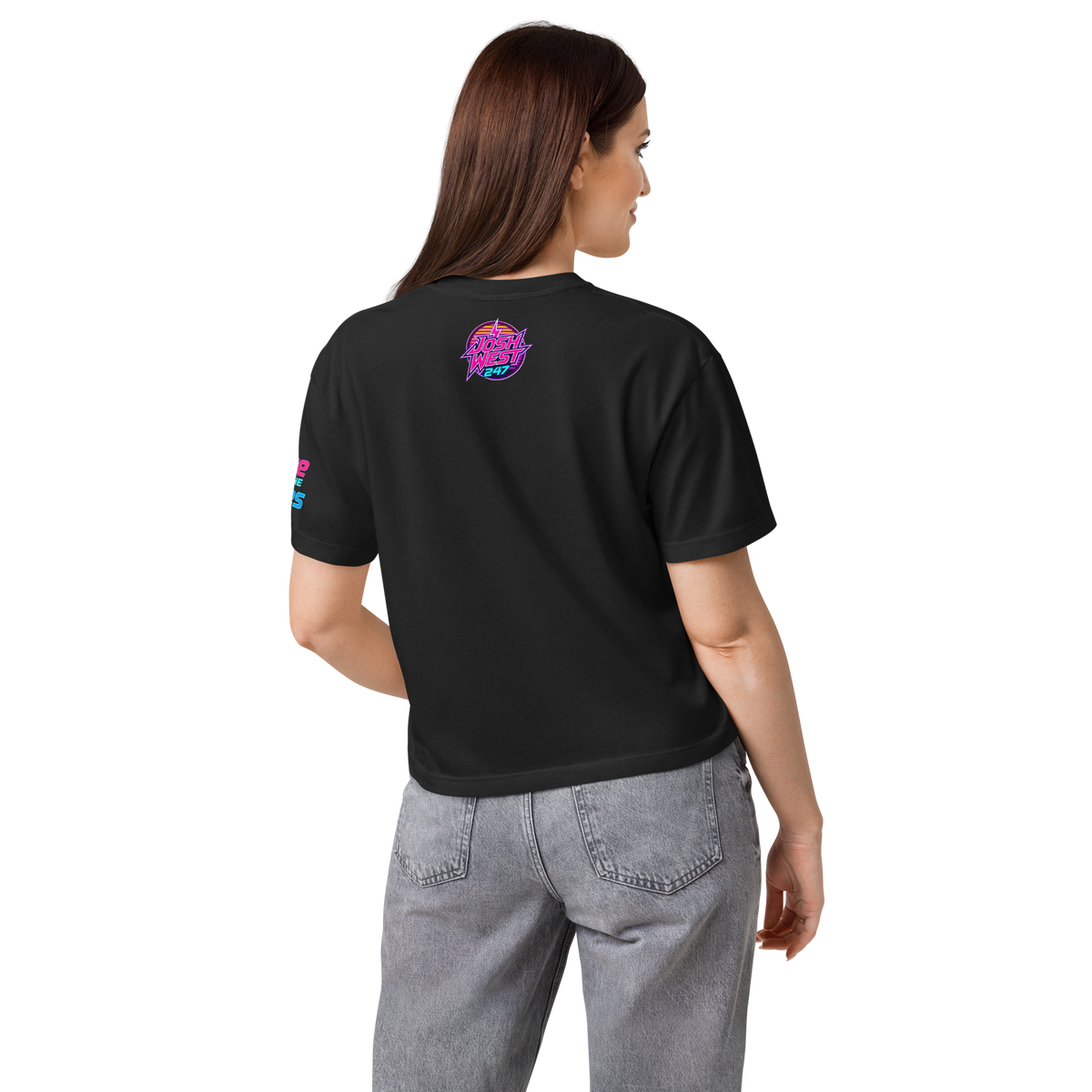 Women’s Rad Adventure Plaid Ultra-Premium Boxy Tee "Night Run"