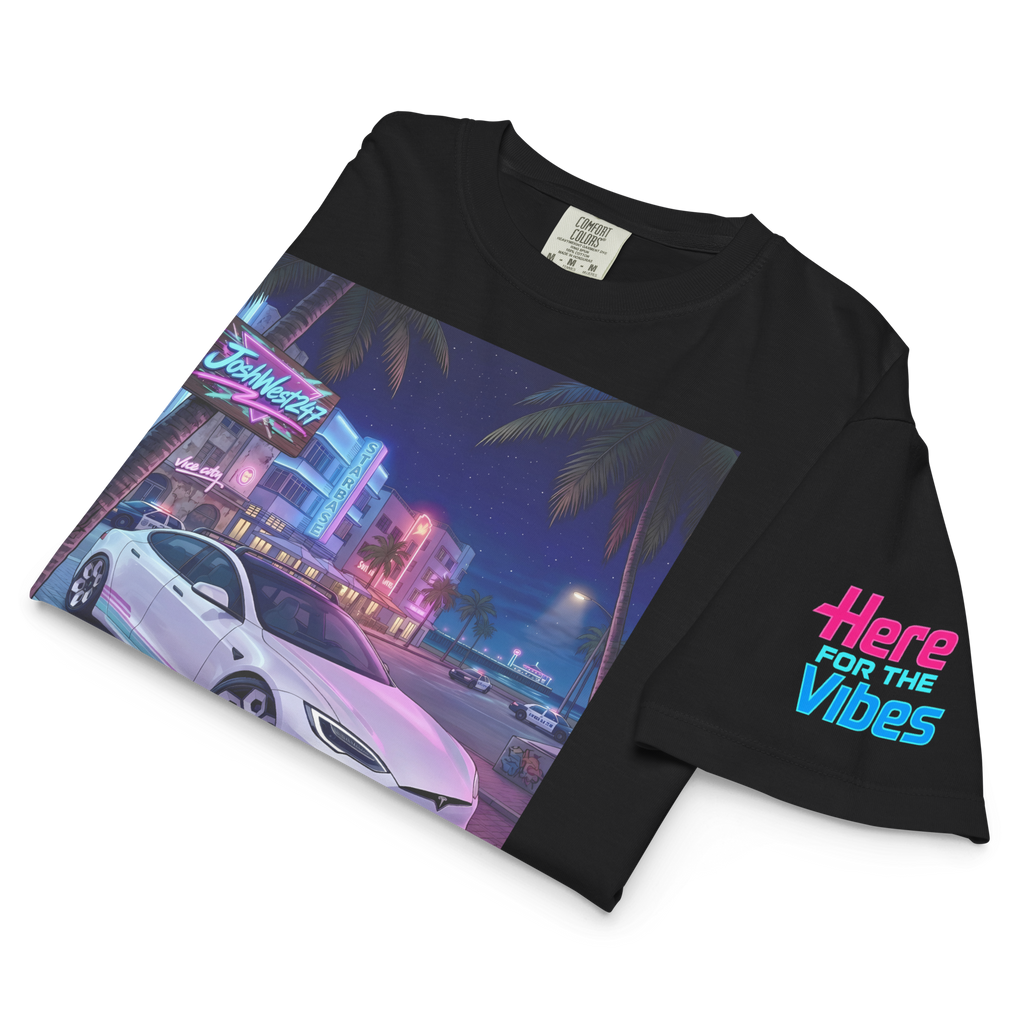 Women’s Rad Adventure Plaid Ultra-Premium Boxy Tee "Night Run"