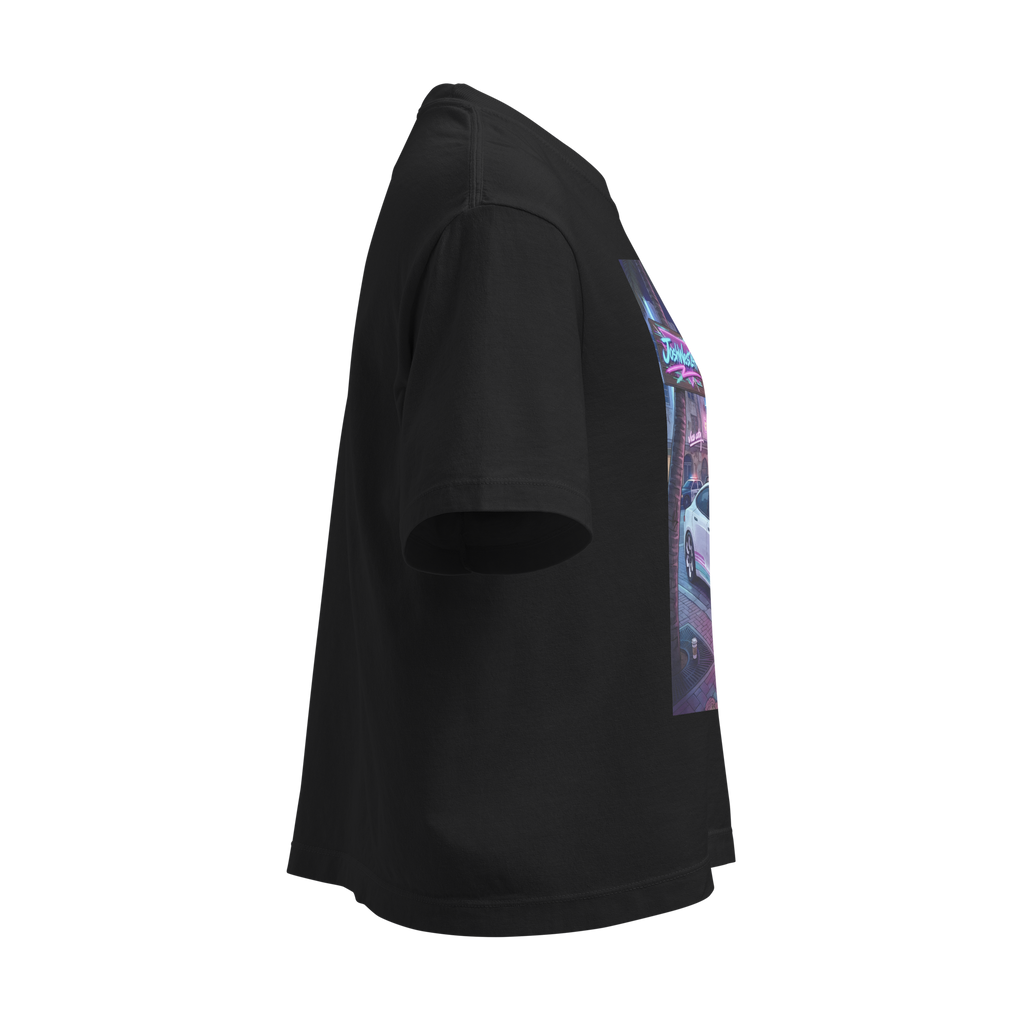 Women’s Rad Adventure Plaid Ultra-Premium Boxy Tee "Night Run"
