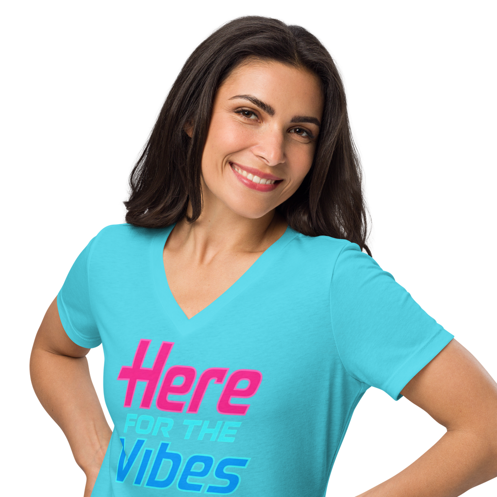 Classic Women’s JoshWest247 V-neck Tee "Here For The Vibes"