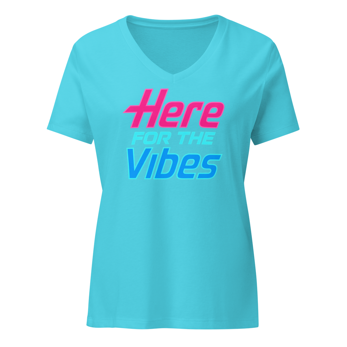 Classic Women’s JoshWest247 V-neck Tee "Here For The Vibes"