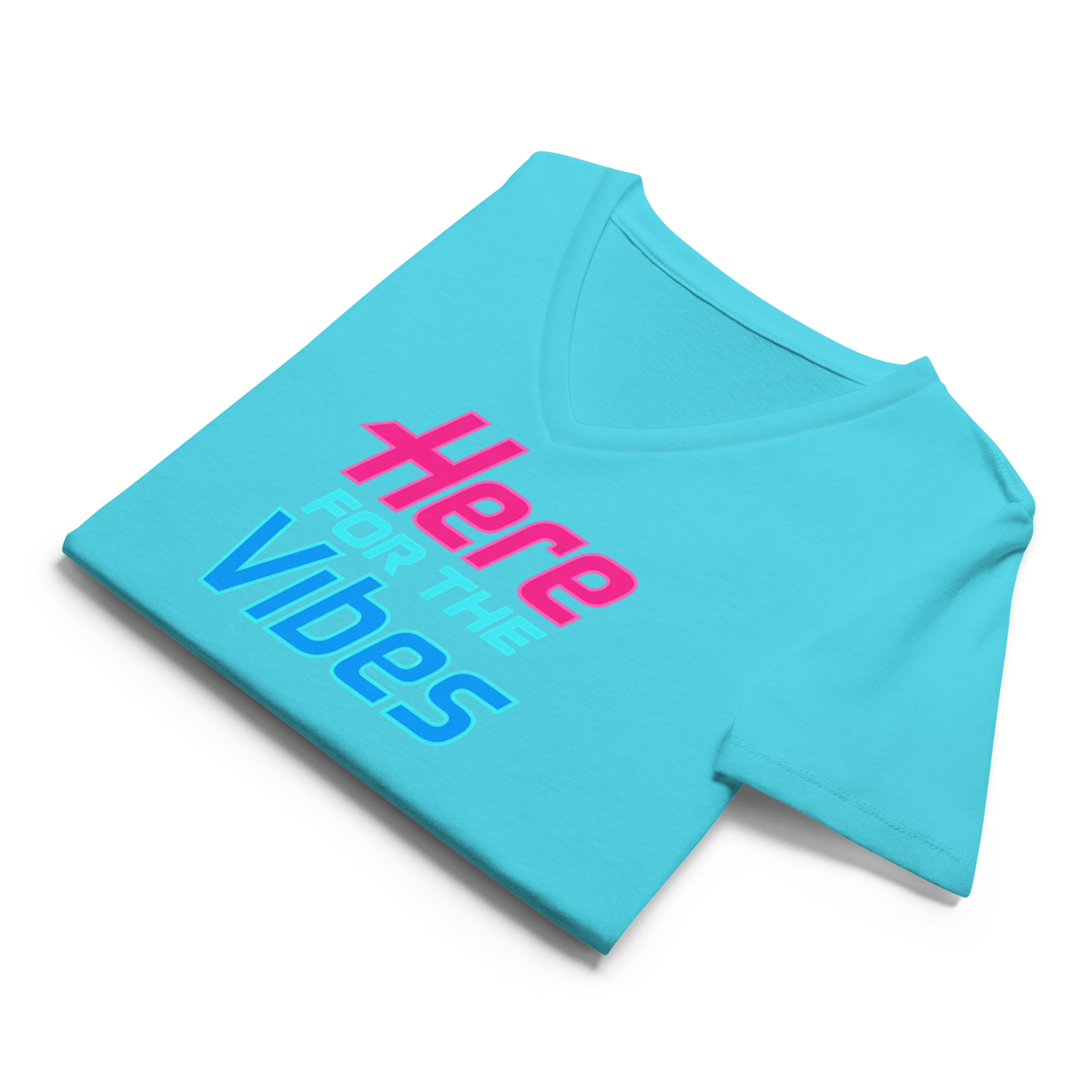 Classic Women’s JoshWest247 V-neck Tee "Here For The Vibes"